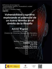Conferencia: "Vulnerabilidad cognitiva: explorando el potencial de un nuevo término en el ámbito de la filosofía"