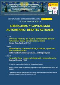 Seminario de investigación "Liberalismo y capitalismo autoritario: debates actuales"