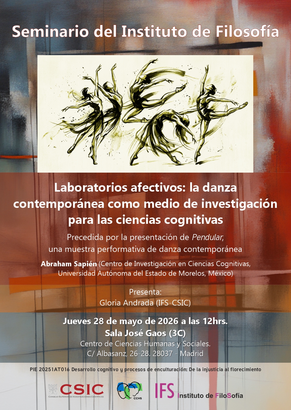 Seminario del IFS: "Laboratorios afectivos: la danza contemporánea como medio de investigación  para las ciencias cognitivas"