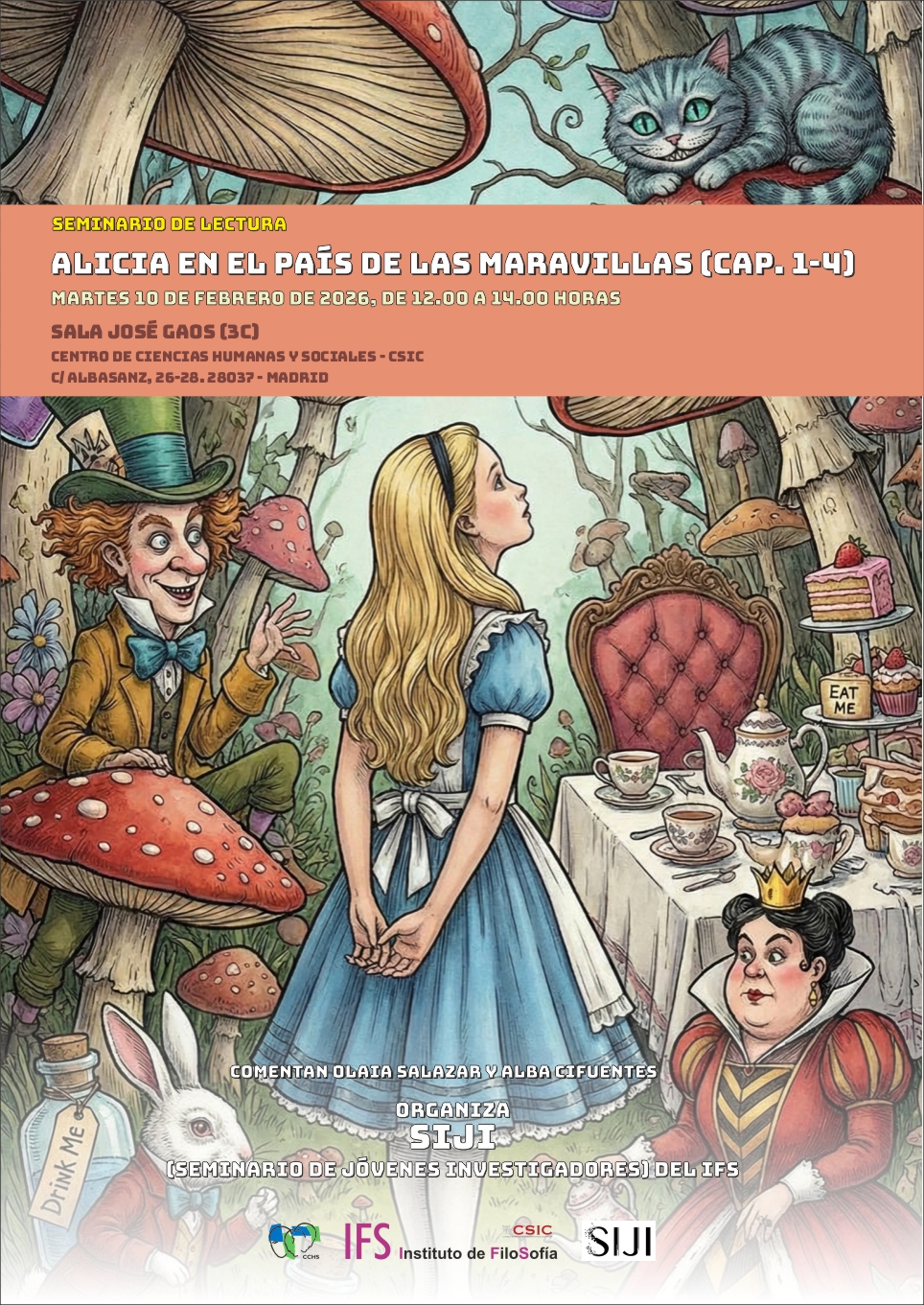  Seminario de lectura "Alicia en el País de las Maravillas" (cap. 1-4)