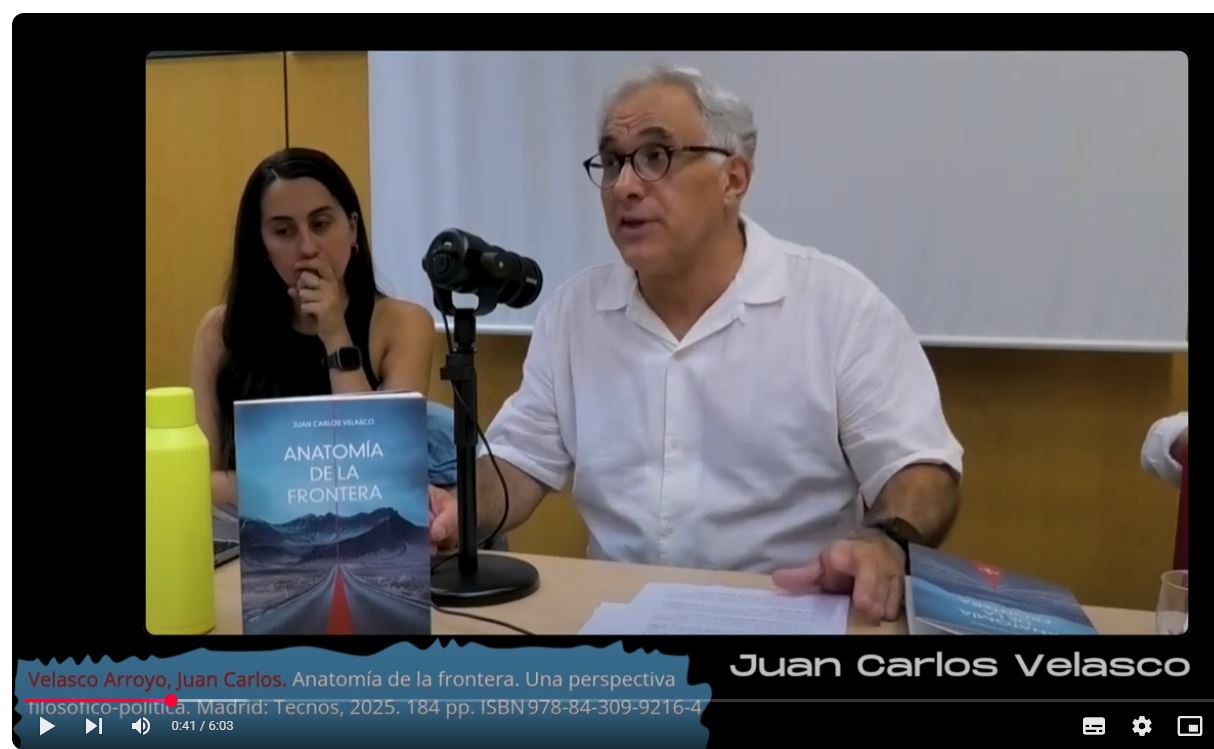 Disponible ya el video resumen de la presentación de Anatomía de la frontera, el último libro de Juan Carlos Velasco (IFS)