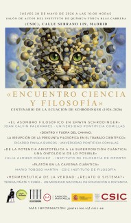 Encuentro Ciencia y Filosofía: Centenario de la Ecuación de Schrödinger (1926-2026)