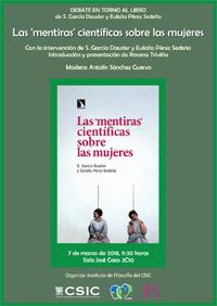 Debate en torno al libro "Las 'mentiras' científicas sobre las mujeres", de S. García Dauder y Eulalia Pérez Sedeño (IFS, CCHS-CSIC)